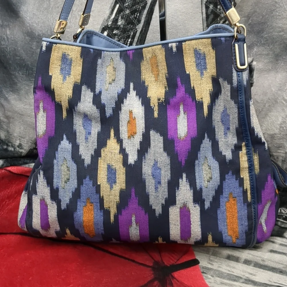 Coach Madison Phoebe Ikat canvas bag